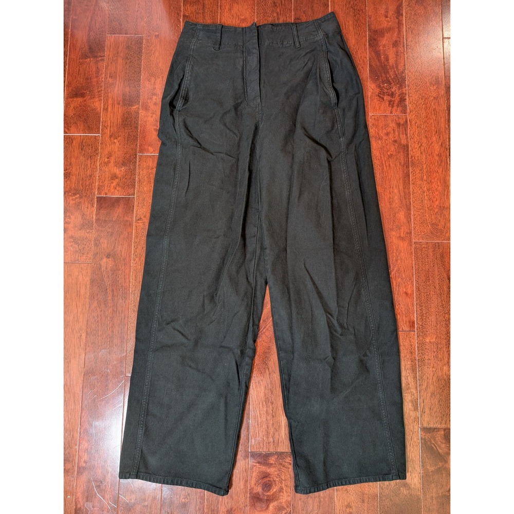 Wilfred Free Ascendant Wide Leg Pants Women 6 Black High Waisted Pleated